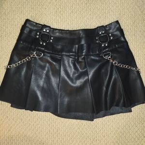CURRENT MOOD PLEATHER BLACK PLEATED SKIRT